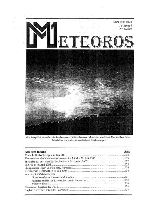 METEOROS Nr. 08/2003