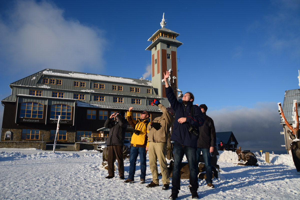 Halo-Beobachter auf dem Fichtelberg