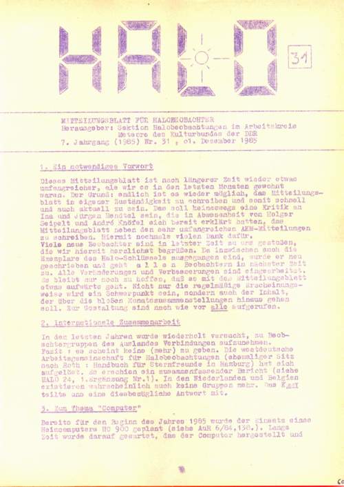 HALO Nr. 31