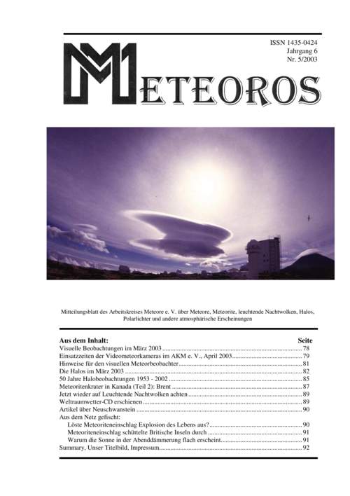 METEOROS Nr. 05/2003