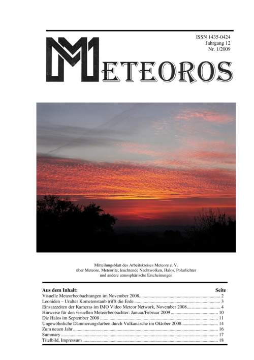 METEOROS Nr. 01/2009