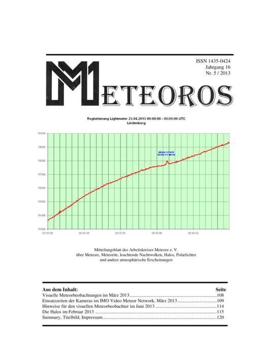 METEOROS Nr. 05/2013