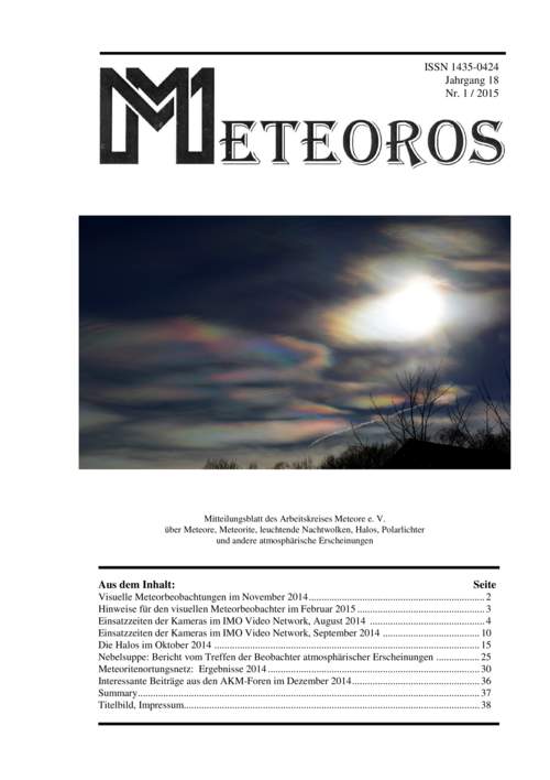 METEOROS Nr. 01/2015