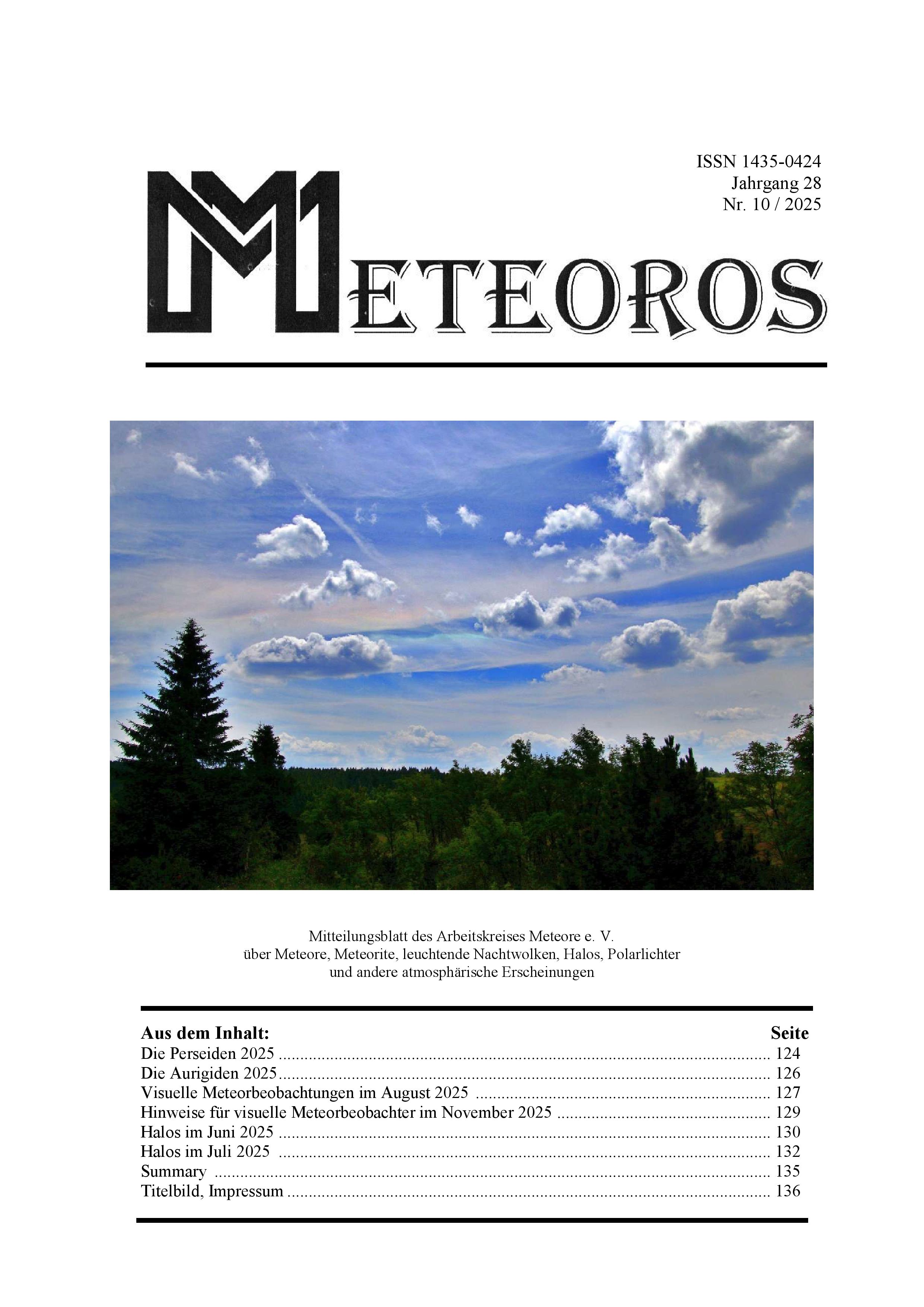 METEOROS Nr. 10/2025 METEOROS Nr. 10/2025