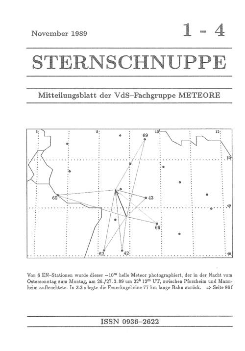 Sternschnuppe Nr. 1-4