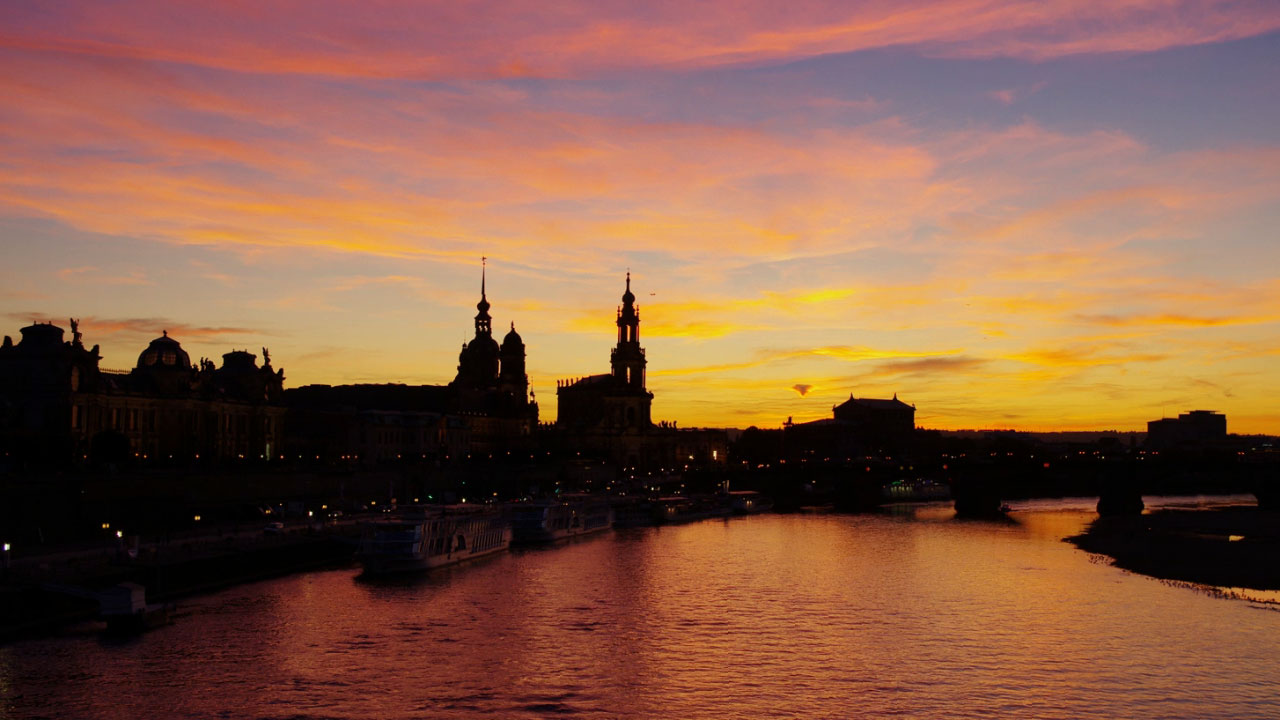 2011-09-29 - Sonnenuntergang in Dresden